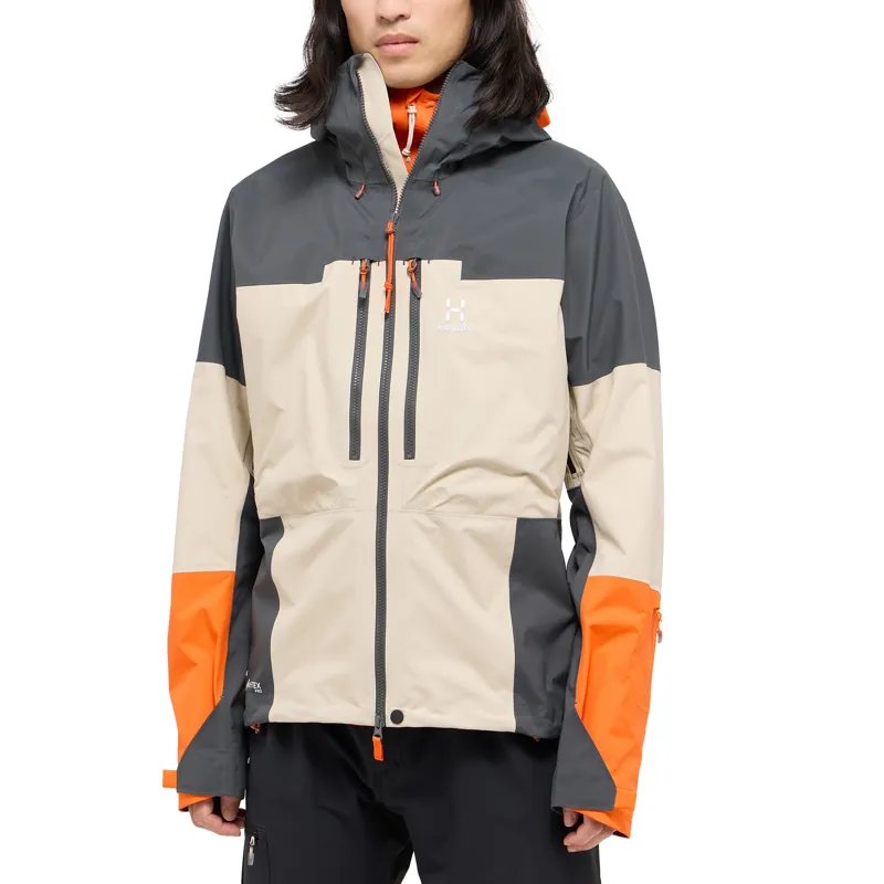 Haglofs Mens Spitz GTX Pro JKT Chalk Beige / Magnetite-3