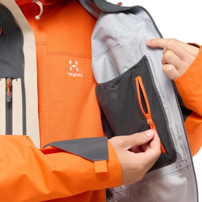 Haglofs Mens Spitz GTX Pro JKT Chalk Beige / Magnetite-6