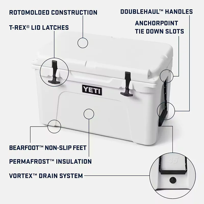 YETI Tundra 45 Hard Cooler White/Blue-5
