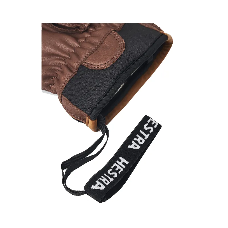 Hestra Wakayama Five Finger Gloves Navy/Brown-1