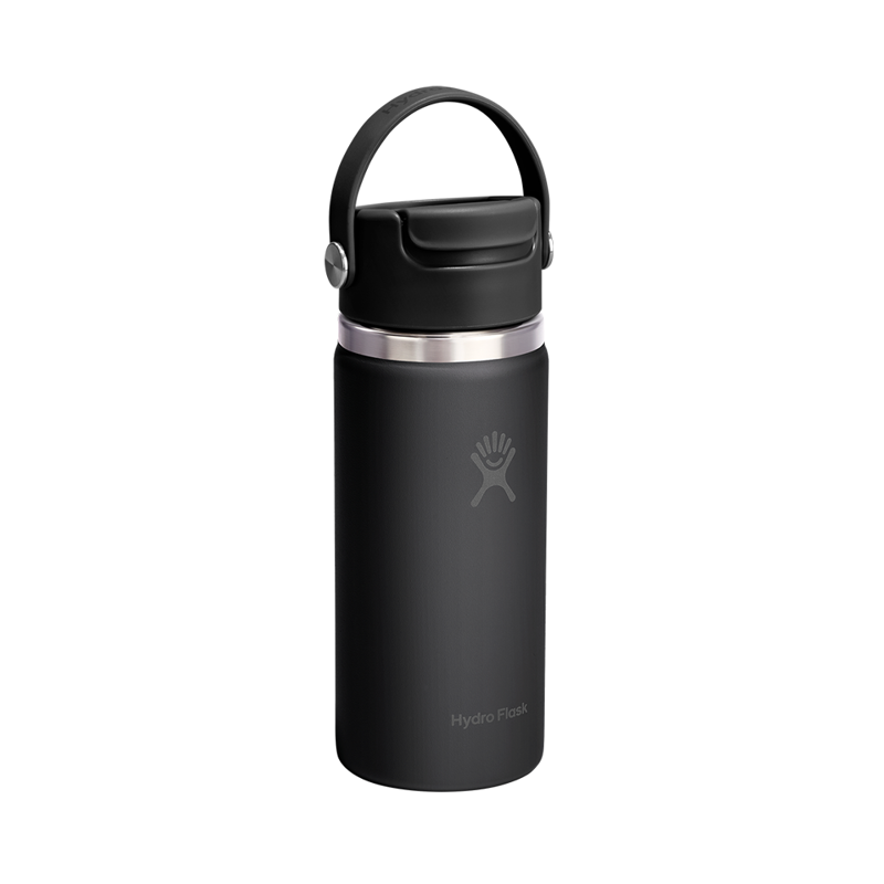 Hydro Flask 16oz Travel Mug Flip Sip Cap Black-1
