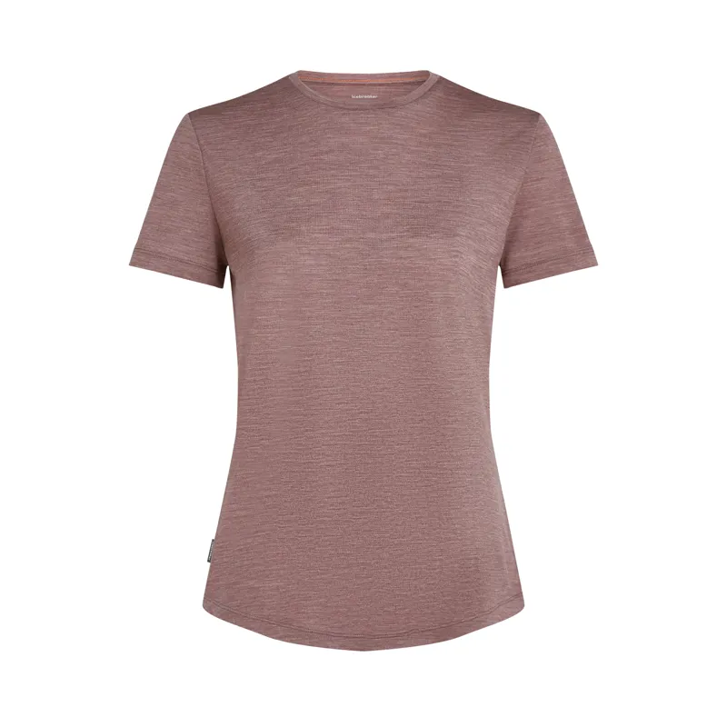 Icebreaker Womens 125 Cool Lite Sphere III SS T Carob Hthr