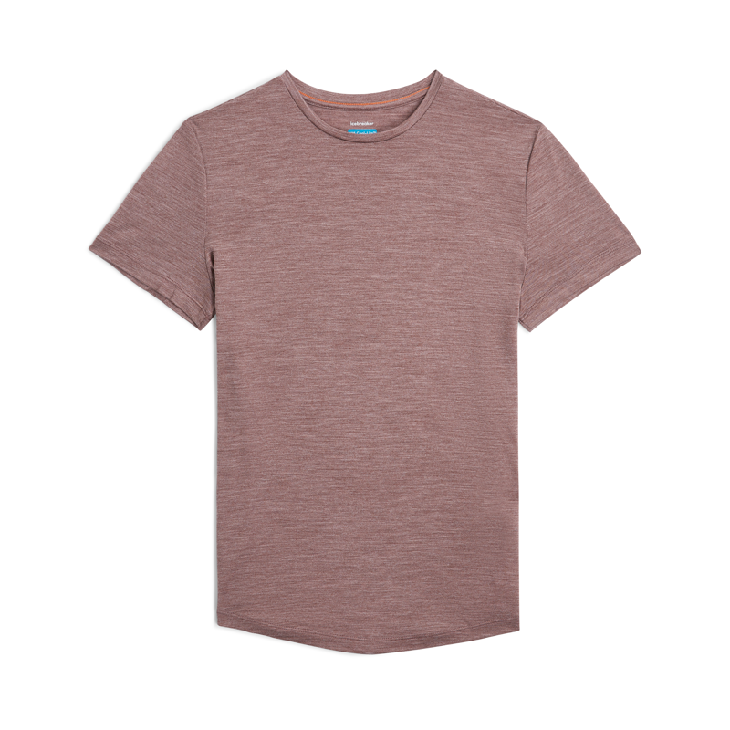 Icebreaker Womens 125 Cool Lite Sphere III SS T Carob Hthr-1