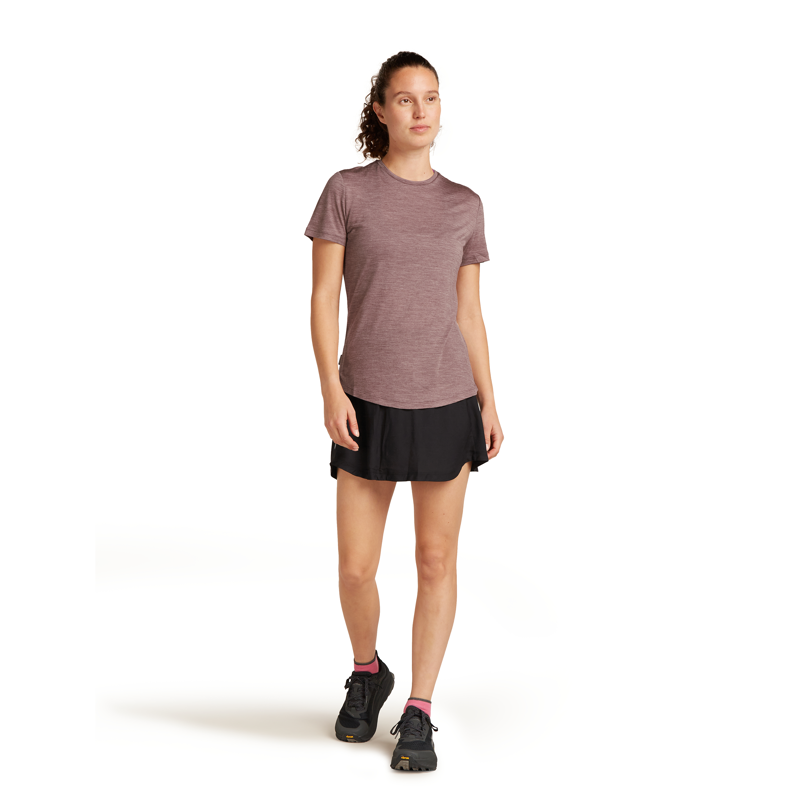 Icebreaker Womens 125 Cool Lite Sphere III SS T Carob Hthr-3