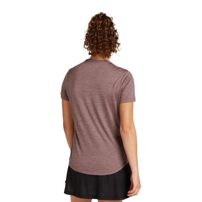 Icebreaker Womens 125 Cool Lite Sphere III SS T Carob Hthr-4