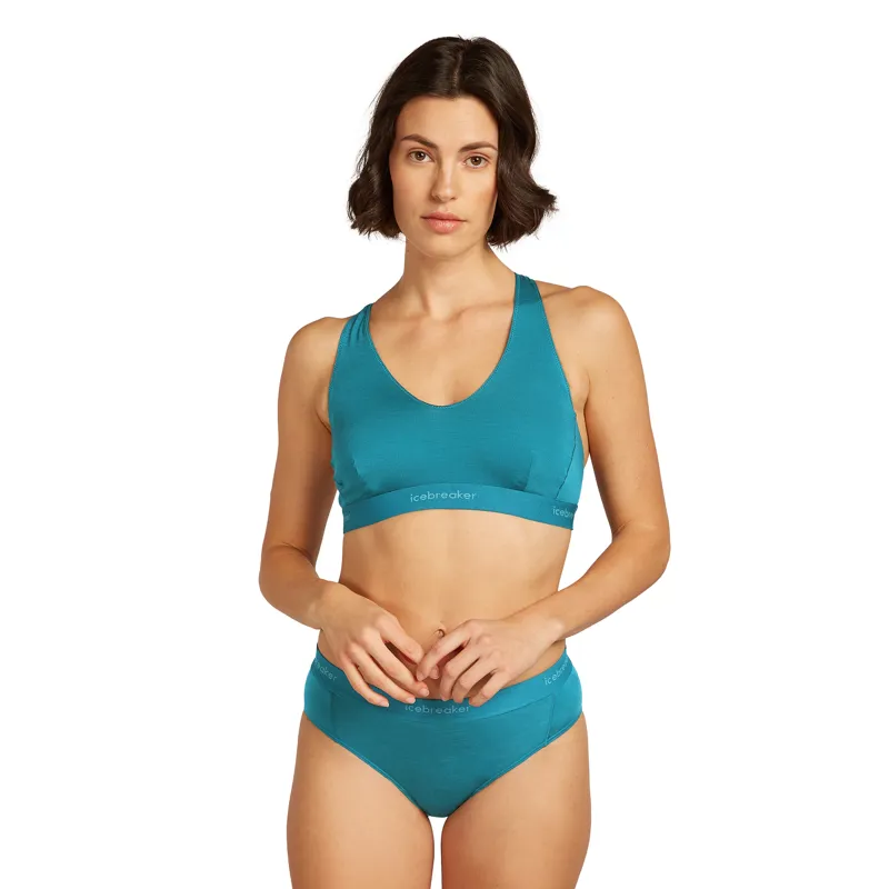 Icebreaker Women's 125 Cool Lite Sprite Racerback Bra Topaz-1