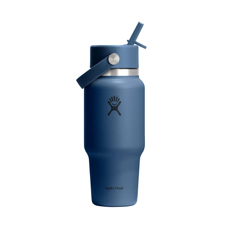 Hydro Flask 24oz Wide Flex Straw Travel Bottle Harbor Blue
