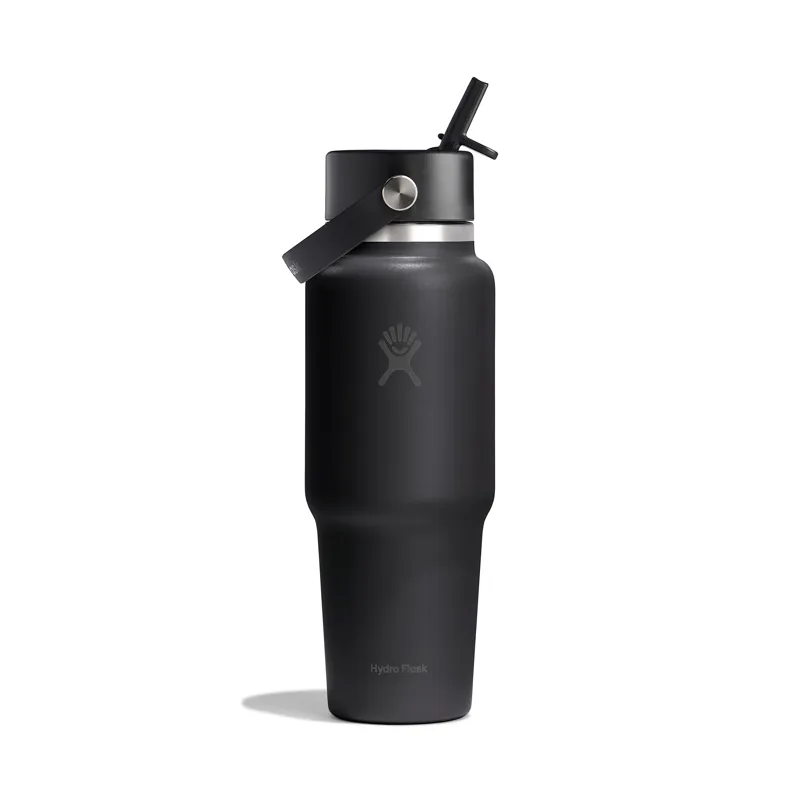 Hydro Flask 32oz Wide Flex Straw Travel Bottle Black