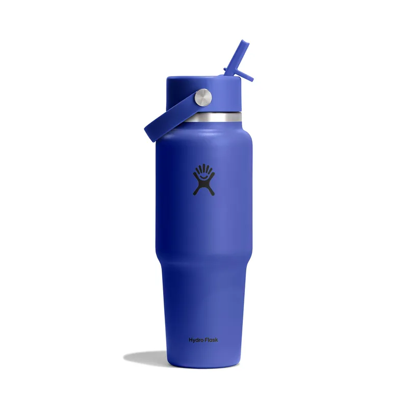 Hydro Flask 32oz Wide Flex Straw Travel Bottle Capri Blue