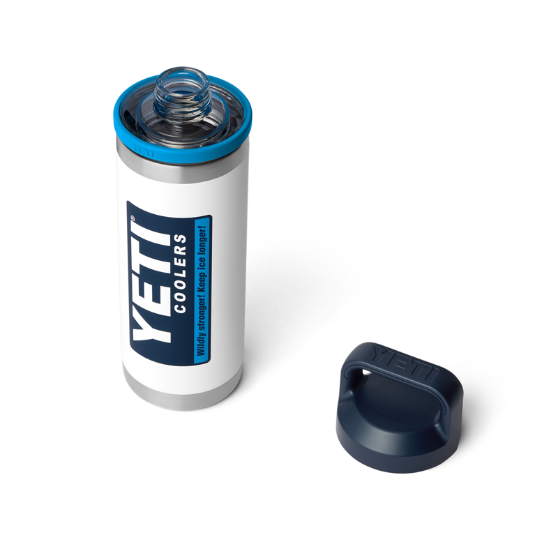 YETI Rambler 18oz Bottle Chug White/Blue-2