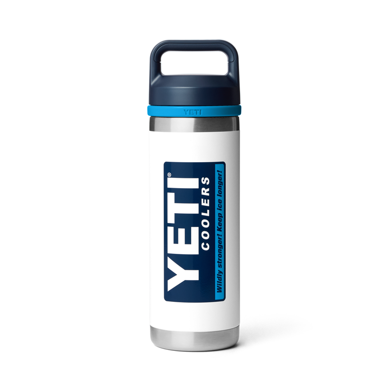 YETI Rambler 18oz Bottle Chug White/Blue