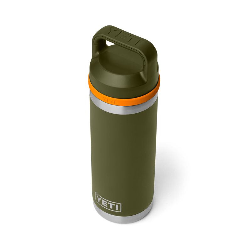 YETI Rambler 18oz Colour Bottle Chug Olive/King Crab Orange-3
