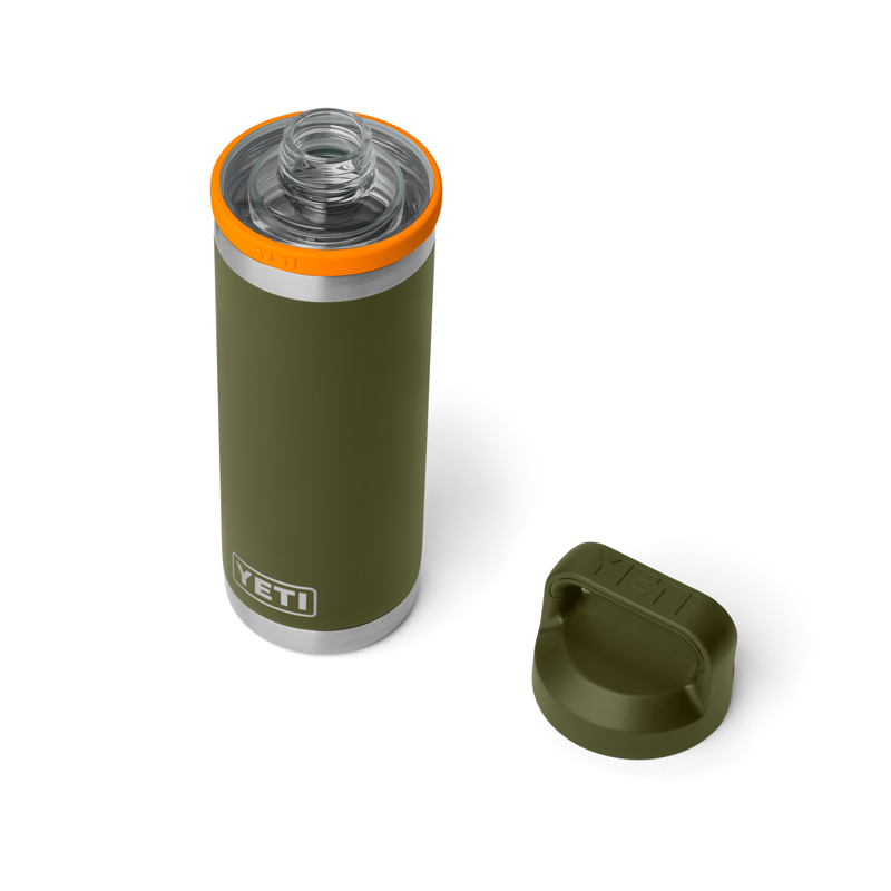 YETI Rambler 18oz Colour Bottle Chug Olive/King Crab Orange-2