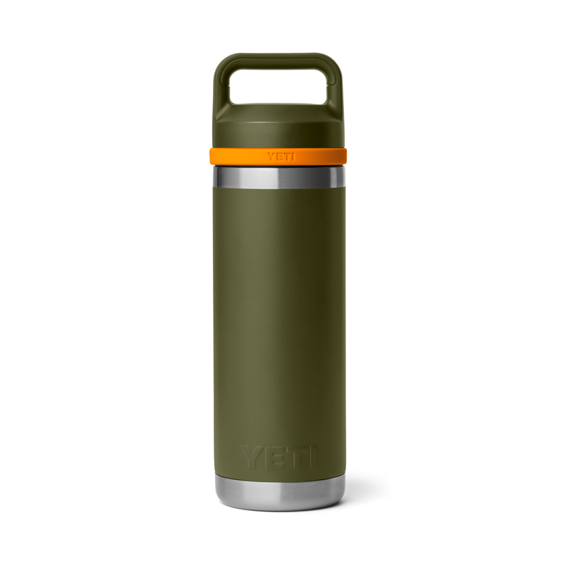 YETI Rambler 18oz Colour Bottle Chug Olive/King Crab Orange-1