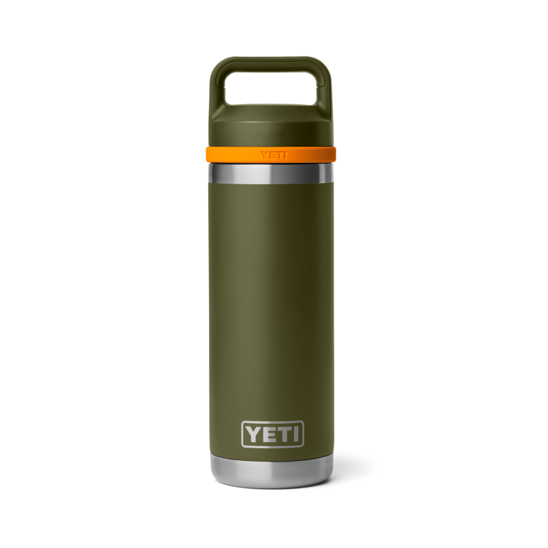 YETI Rambler 18oz Colour Bottle Chug Olive/King Crab Orange