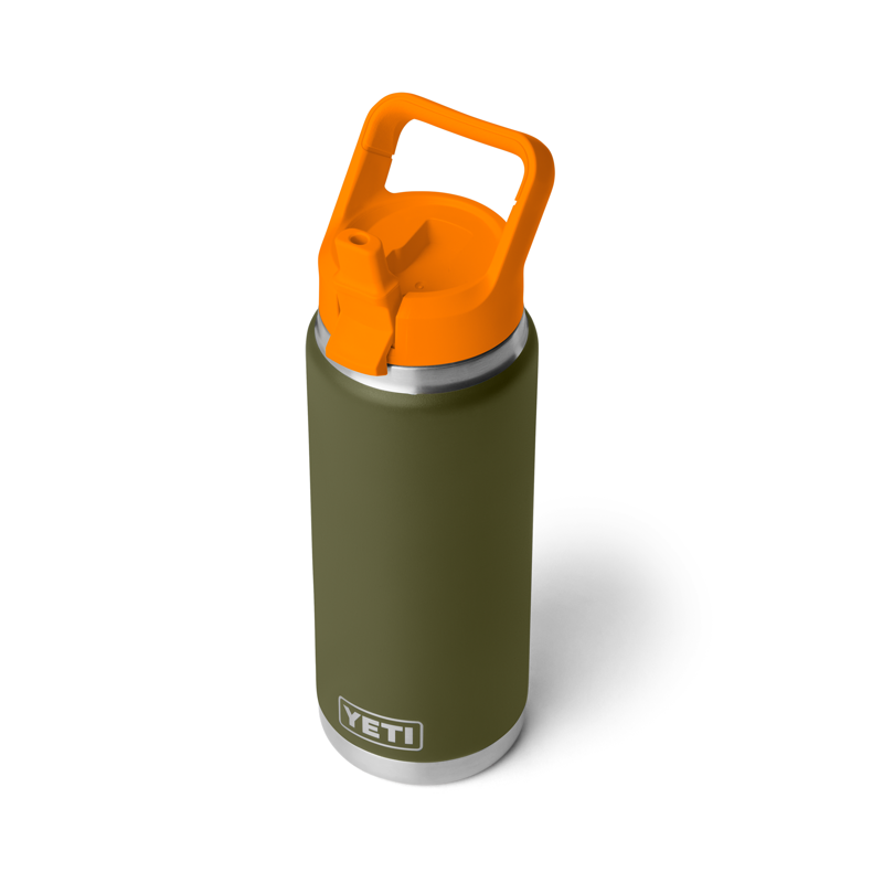 YETI Rambler 26oz Colour Straw Bottle Olive/King Crab Orange-3