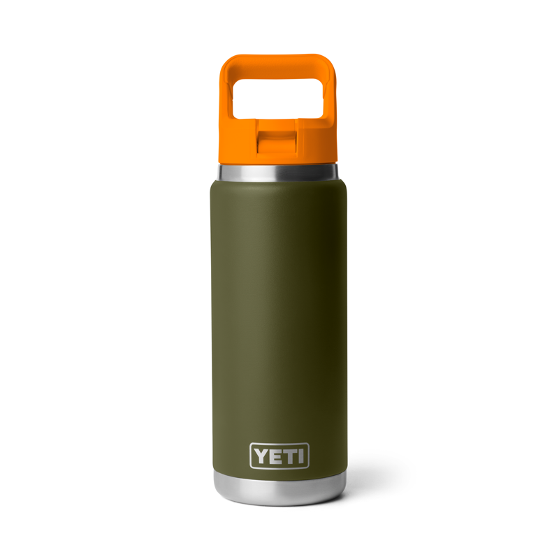 YETI Rambler 26oz Colour Straw Bottle Olive/King Crab Orange-1