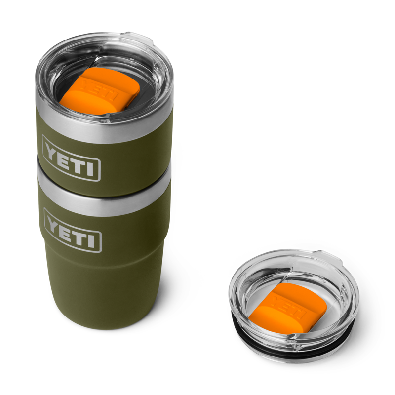 YETI Rambler 8oz Ceramic Lining Cup Olive/King Crab Orange-2