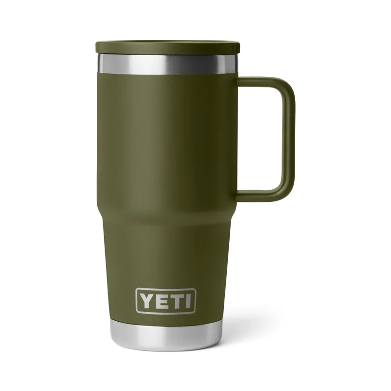 YETI Rambler 20oz Travel Mug Olive/King Crab Orange