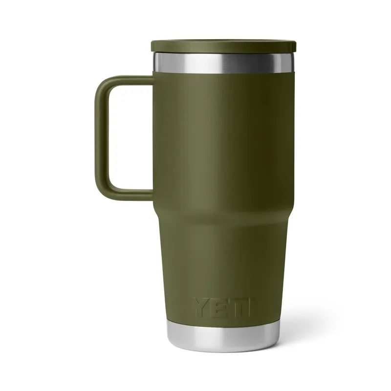 YETI Rambler 20oz Travel Mug Olive/King Crab Orange-2