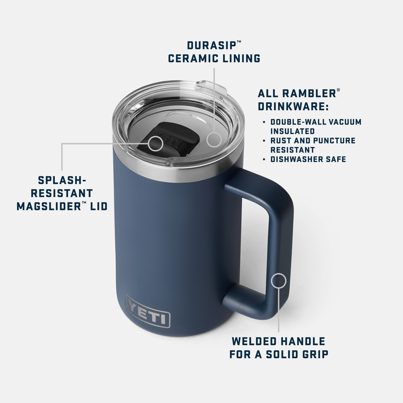 YETI Rambler 24oz Ceramic Lining Mug Black-3