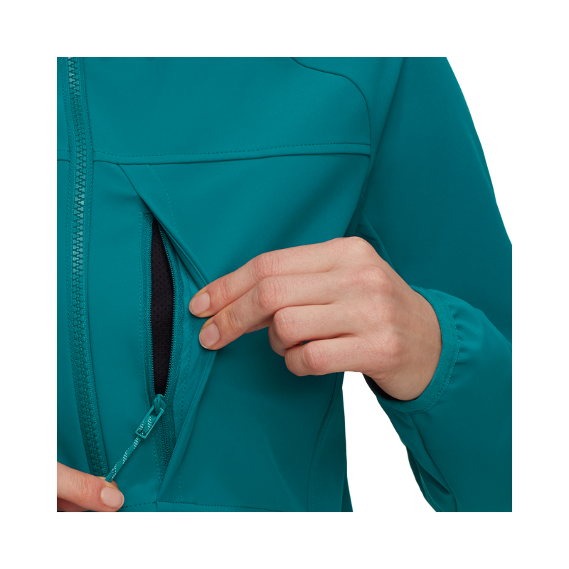 Mammut Women's Ultimate Comfort SO Hooded Jacket Teal-4