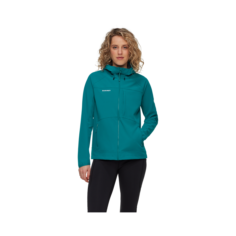 Mammut Women's Ultimate Comfort SO Hooded Jacket Teal-2