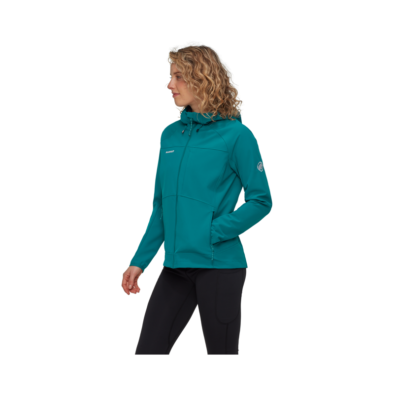 Mammut Women's Ultimate Comfort SO Hooded Jacket Teal-1