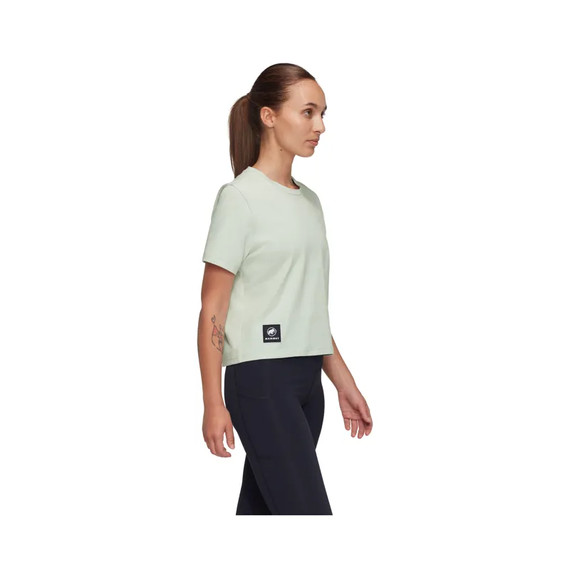 Mammut Women's Massone Cropped Patch T-Shirt Silver Sage-3