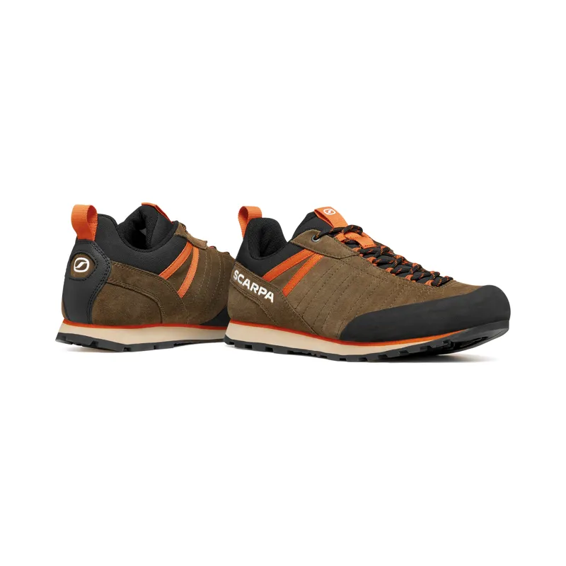 Scarpa Men's Crux 2 Approach Shoes Caribou Rust Orange-5
