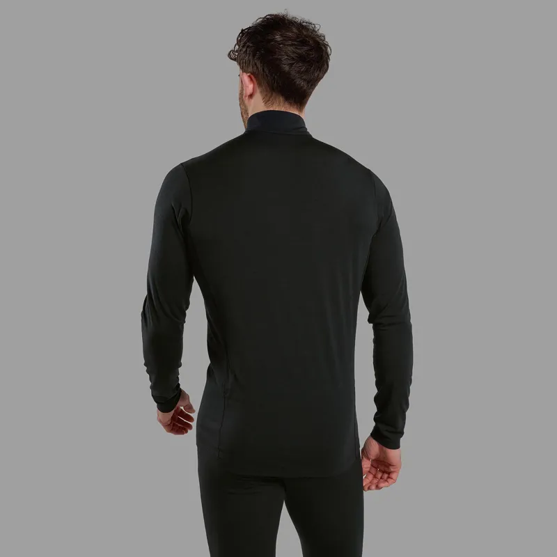 Montane Men's Malli Long Sleeve Zip T-Shirt Black-2