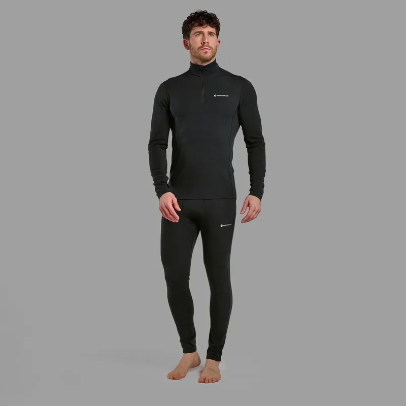 Montane Men's Malli Long Sleeve Zip T-Shirt Black-3