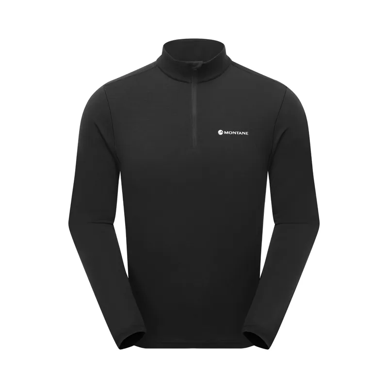 Montane Men's Malli Long Sleeve Zip T-Shirt Black