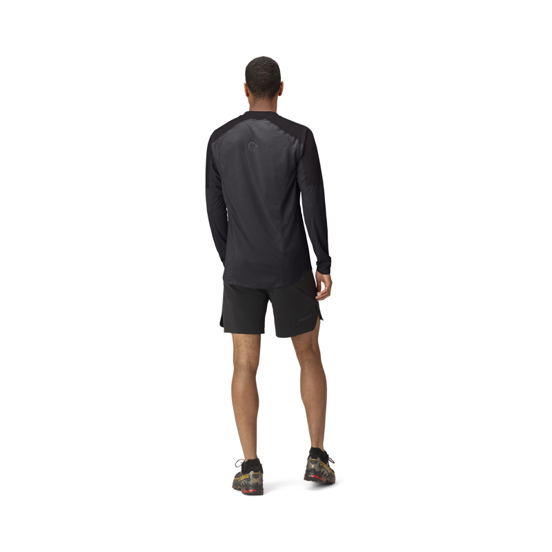 Norrona Men's Senja Equaliser Lightweight Long Sleeve Baselayer Caviar-3