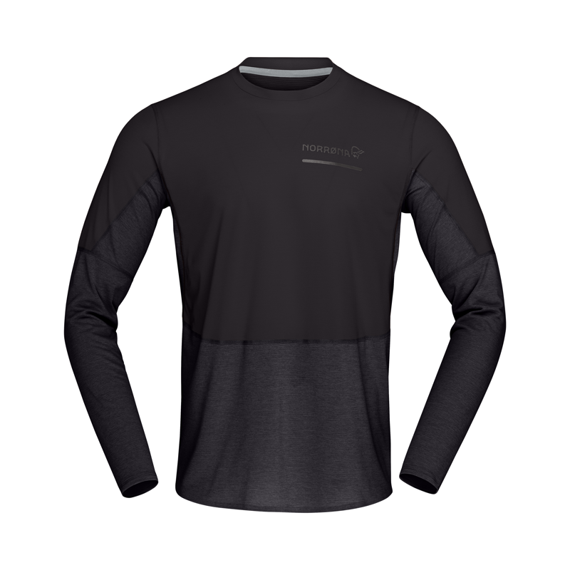 Norrona Men's Senja Equaliser Lightweight Long Sleeve Baselayer Caviar