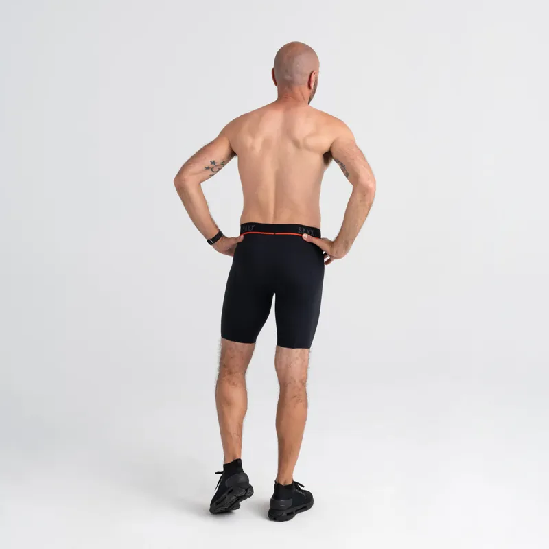 SAXX Men's Kinetic Light-Compression Long 8in Boxer Briefs Black-3