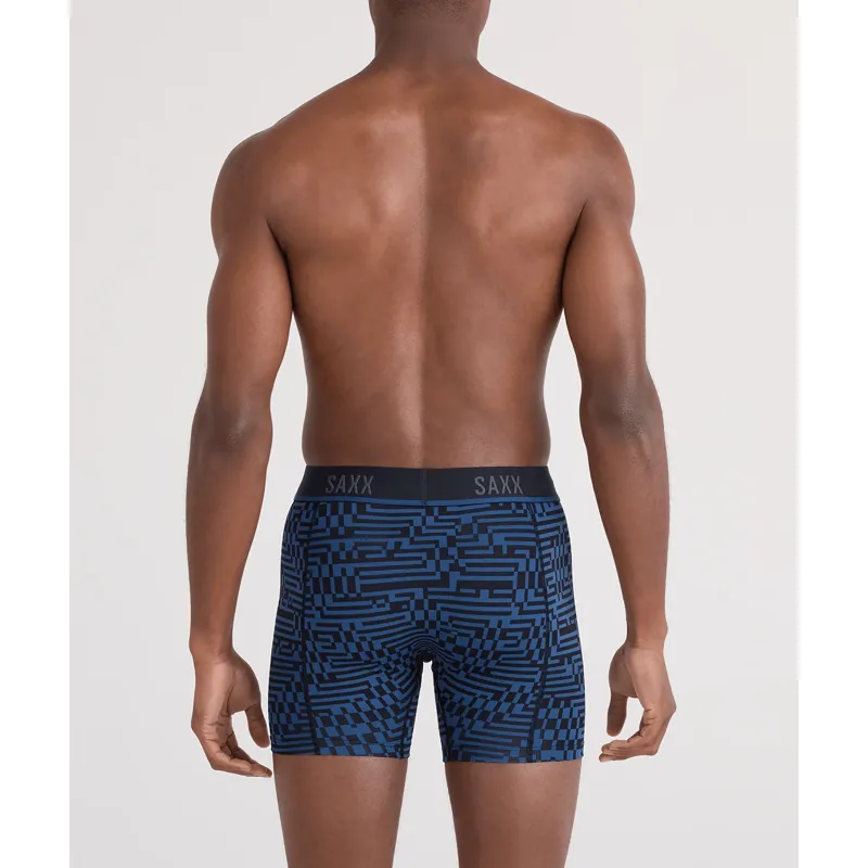 Saxx Kinetic Light Compression-Mesh Boxer Briefs Maze Camo Navy Dawn-2