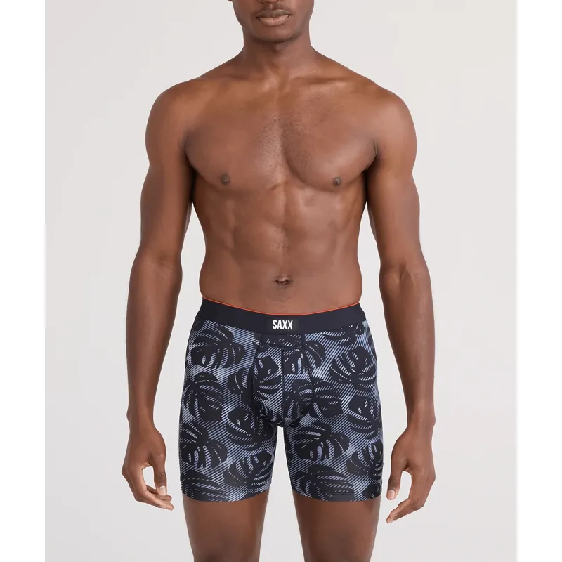 SAXX Multi Sport Mesh Boxer Briefs Fly Rem Tropic Black-1