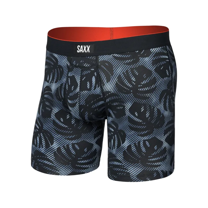 SAXX Multi Sport Mesh Boxer Briefs Fly Rem Tropic Black