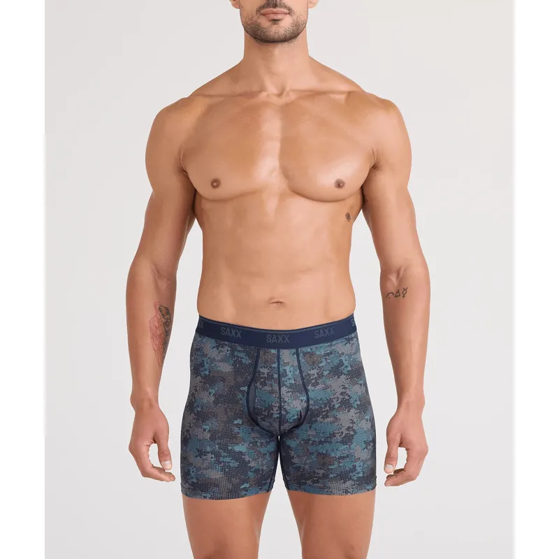 SAXX Quest Quick-Dry Mesh Boxer Briefs Two-Pack Matrix Camo Black-1