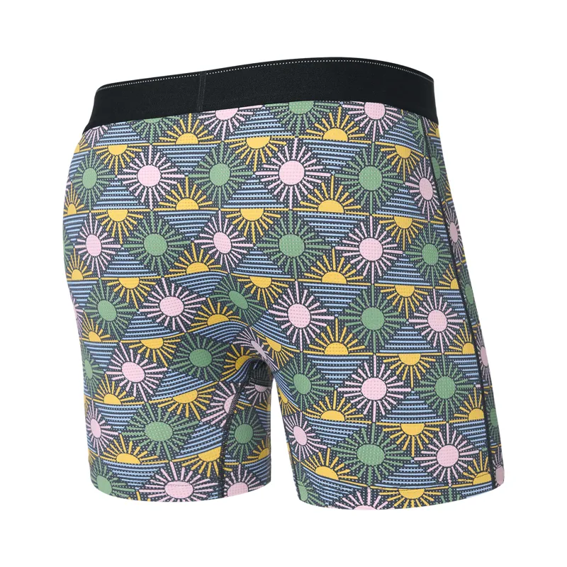 SAXX Men's Quest Boxer Briefs Rise and Shine Ebony-1