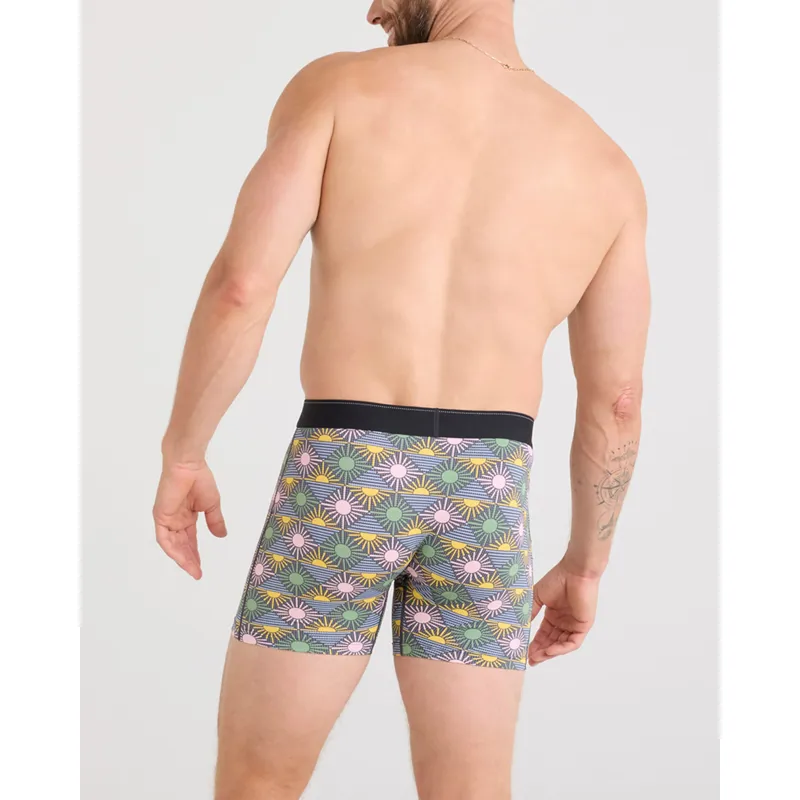 SAXX Men's Quest Boxer Briefs Rise and Shine Ebony-2