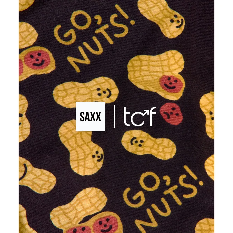 SAXX Men's Vibe Xtra Boxer Briefs Fly Go Nuts Black-4