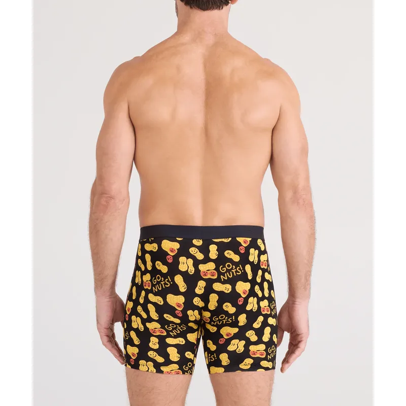 SAXX Men's Vibe Xtra Boxer Briefs Fly Go Nuts Black-2