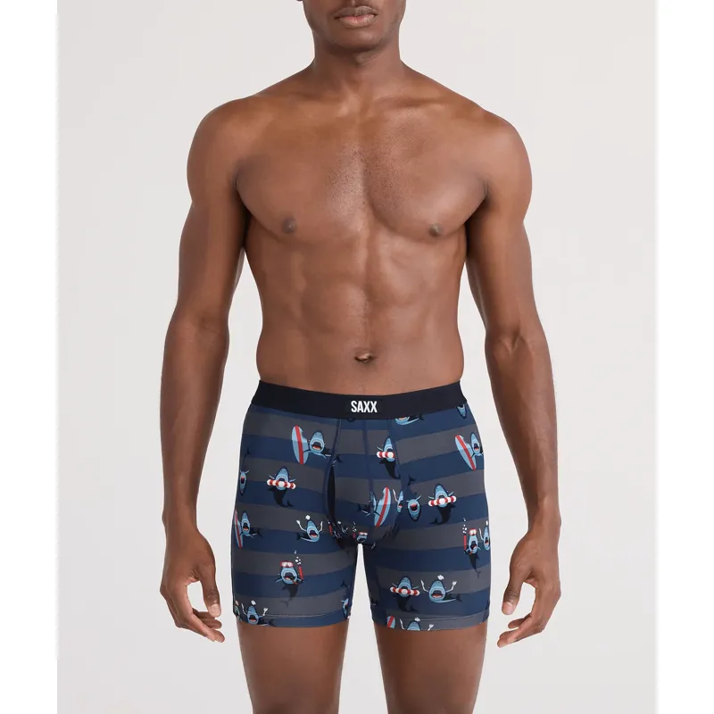 SAXX Men's Vibe Xtra Boxer Briefs Fly Shark Bite Navy-1