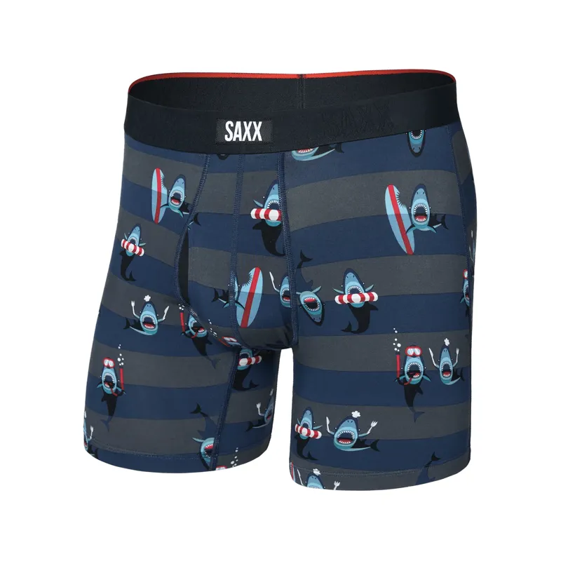 SAXX Men's Vibe Xtra Boxer Briefs Fly Shark Bite Navy