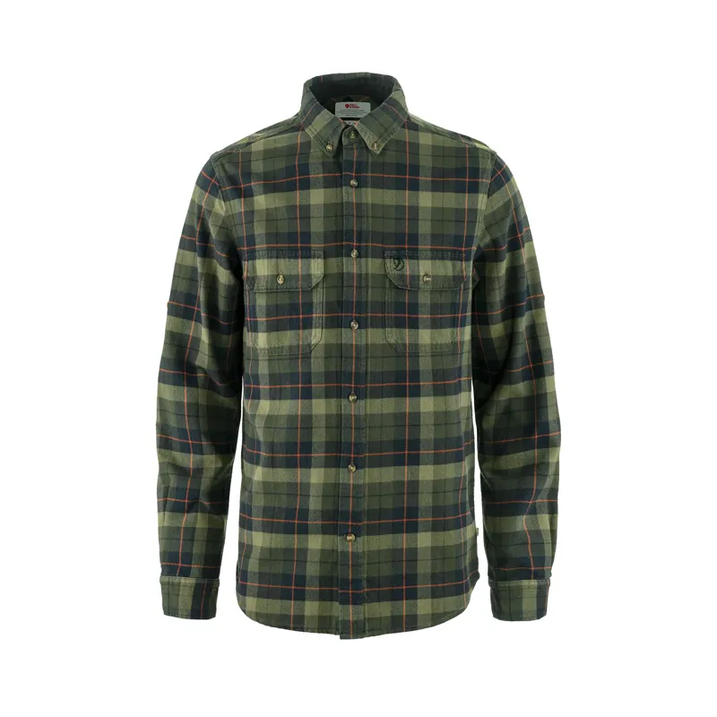 Fjallraven Men's Singi Heavy Flannel Shirt Black/ Deep Forest