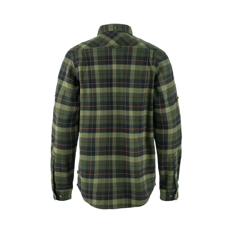 Fjallraven Men's Singi Heavy Flannel Shirt Black/ Deep Forest-1