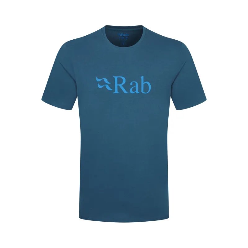 Rab Mens Stance Logo Tee Tempest Blue