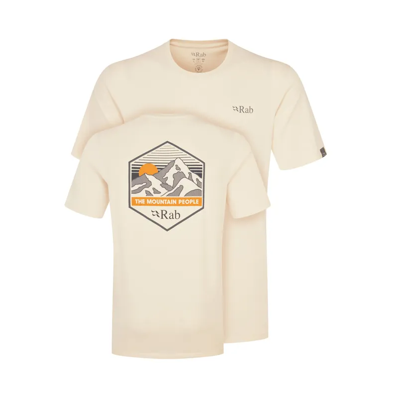 Rab Mens Stance Mountain Peak T-Shirt Ecru
